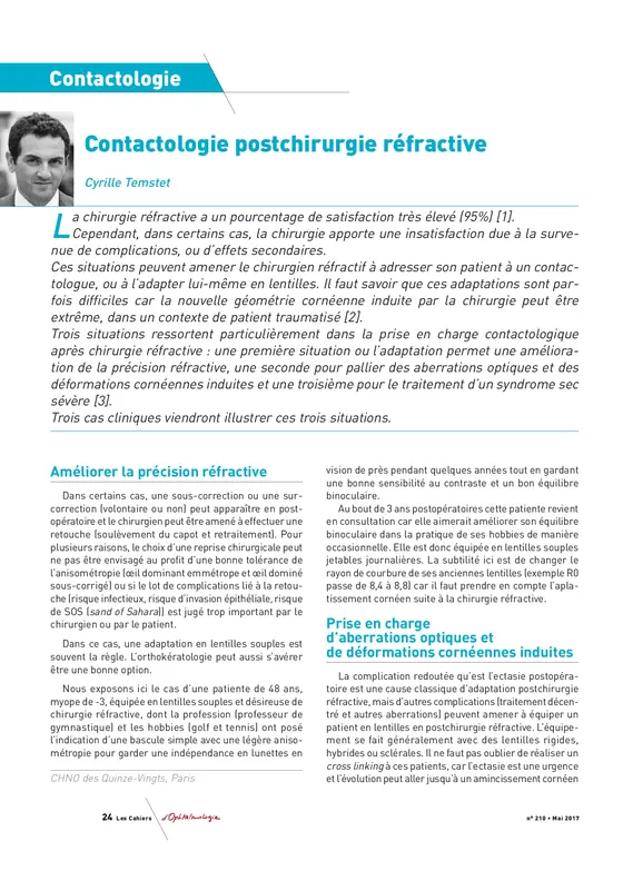 Publication du Dr Temstet