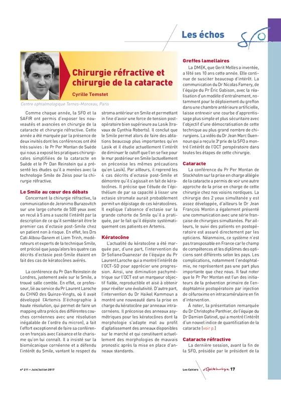 Publication du Dr Temstet
